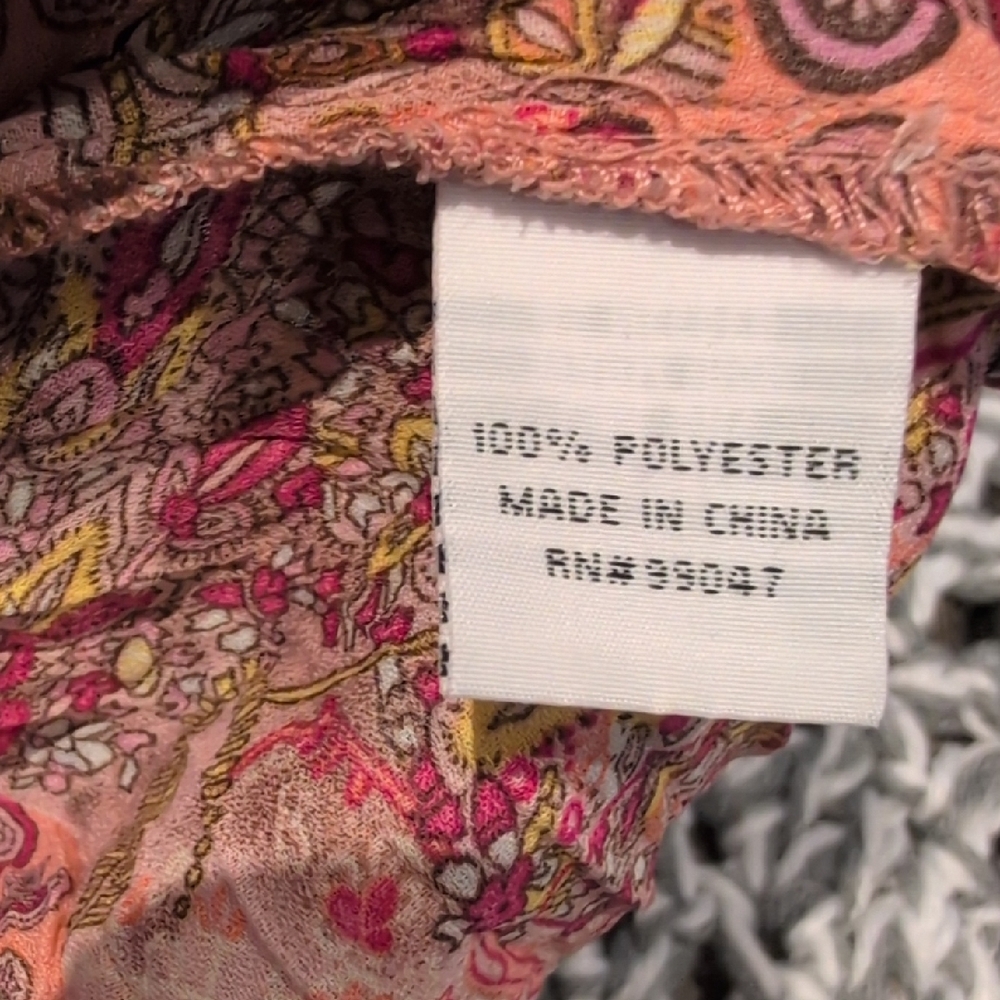 Paisley Ruffle Blouse - Pink and Brown - Picture 4 of 7
